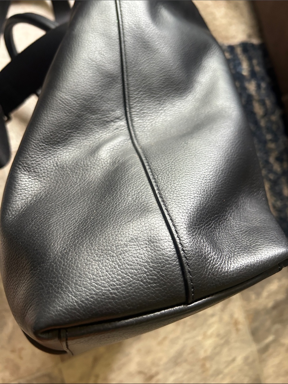 Coach Black Leather Tote with Detachable Shoulder Strap - Picture 11 of 12